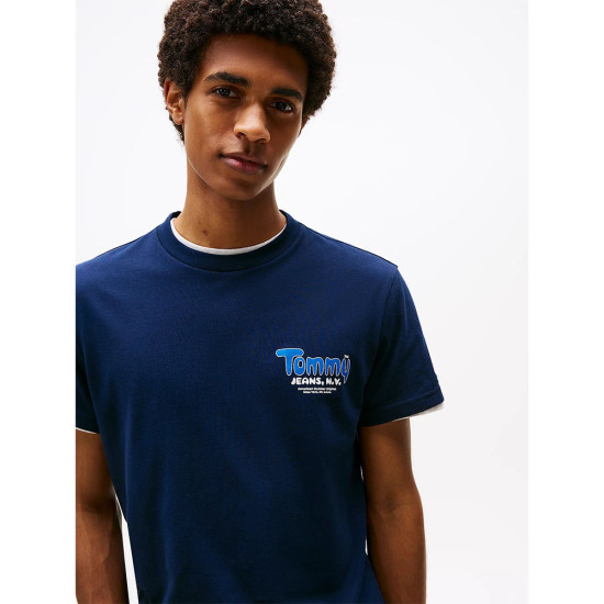 Tommy Hilfiger Ανδρική κοντομάνικη μπλούζα Logo Slim Crew Neck T-Shirt